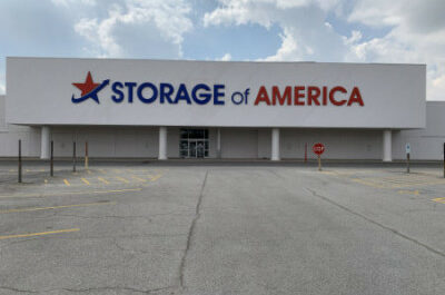 Building exterior at Storage of America in Moline.