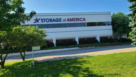 Front of building of Storage of America in in Marysville.