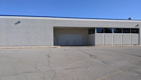 Back of building to Storage of America on Broadway.
