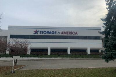Entrance to Storage of America in in Marysville.