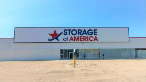 Front of building to Storage of America on Dort Highway.
