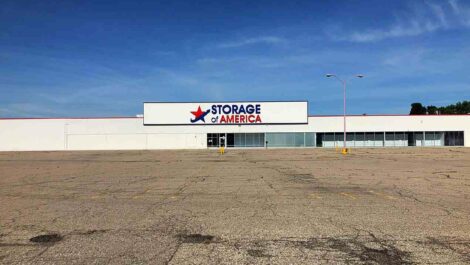 Parking lot at Storage of America on Dort Highway.