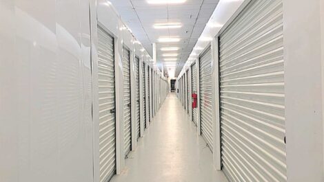 Hallway of indoor units at Storage of America on Dort Highway.