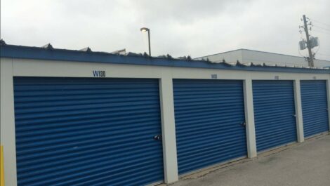Drive up units at Storage of America on East Washington Street.