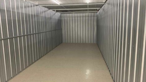 Inside a storage unit at Storage of America on Gratiot Road.