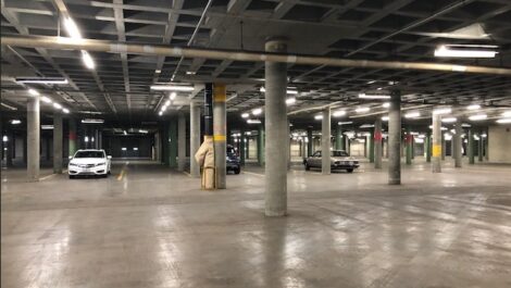 2nd floor parking at Storage of America on Gustine Avenue.