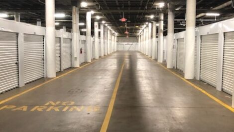 Flyer 1st floor drive path at Storage of America on Gustine Avenue.