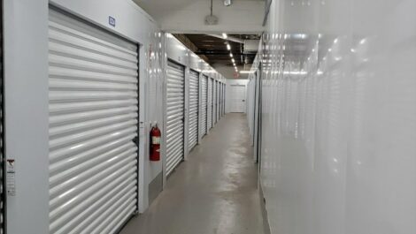 Hallway of units at Storage of America on Kitridge Road.