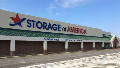 Outside the building of Storage of America on Oak Harbor Oak.