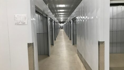Hallway of units at Storage of America on Oak Harbor Oak.