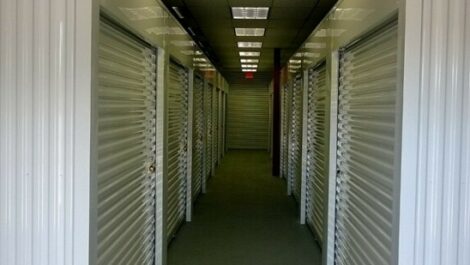 Hallway of units in Storage of America on Range Road.