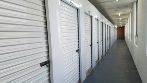 Indoor storage units at Storage of America in Rock Island.