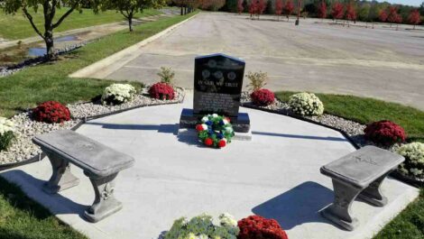 Memorial at Storage of America on Shiloh Springs Road.